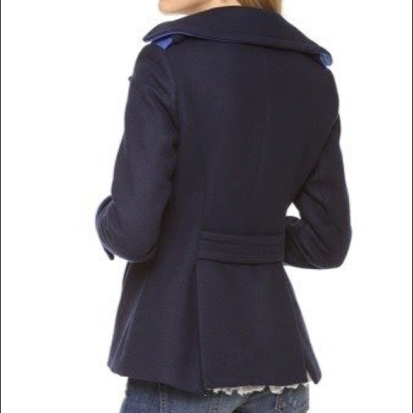 Smythe Les Vestes Navy & Cobalt Blue Peacoat 4 - Picture 4 of 8